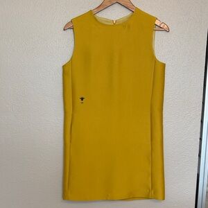 Mustard Yellow Sleeveless Mini Dress